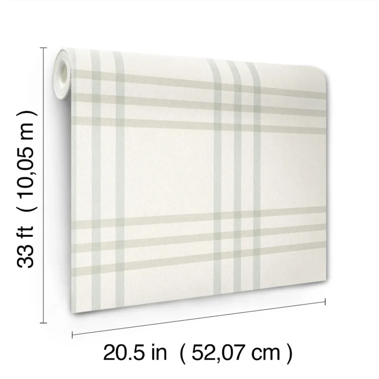 Chesapeake Fletcher Plaid Wallpaper - Aqua — Ảnh 3
