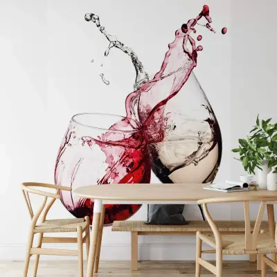 Wine Glasses - Wall Mural 5425 - Round - 144cm diameter