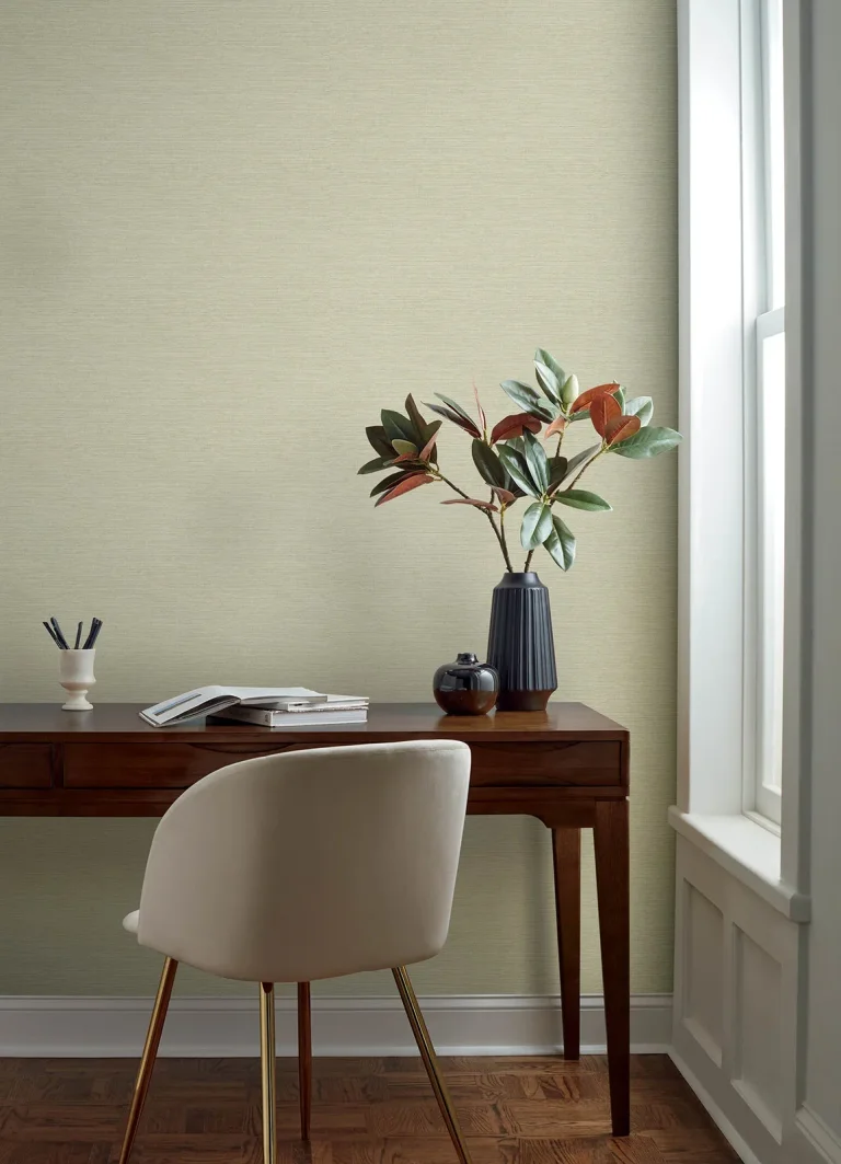 Chesapeake Agave Faux Grasscloth Wallpaper - Neutral — Ảnh 4