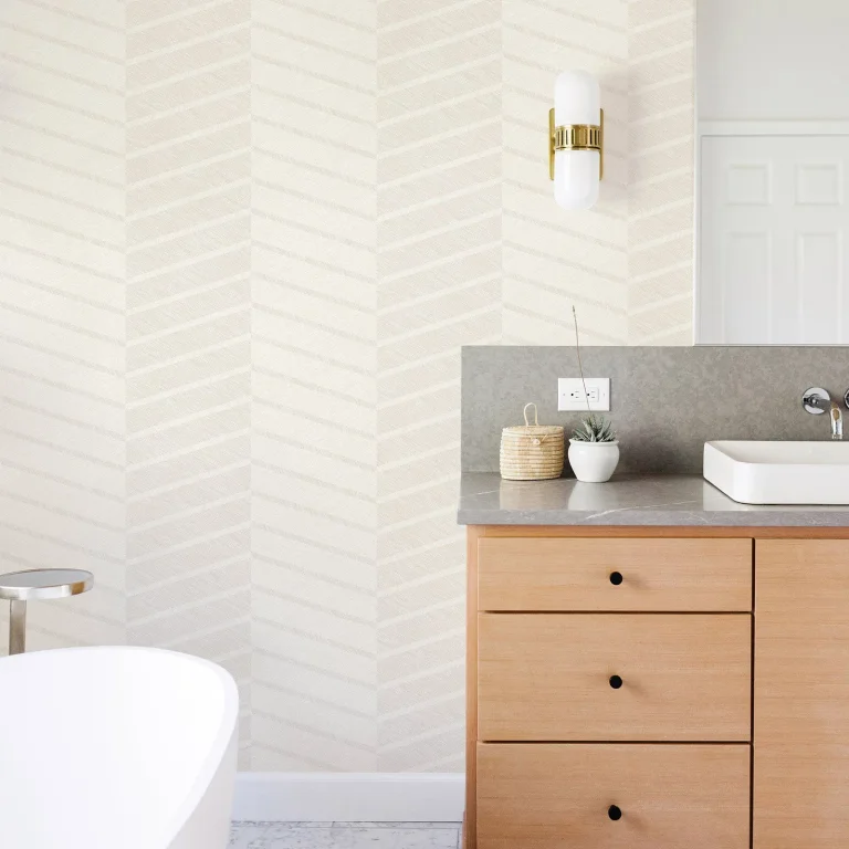 Aspen Chevron Wallpaper - White — Ảnh 3