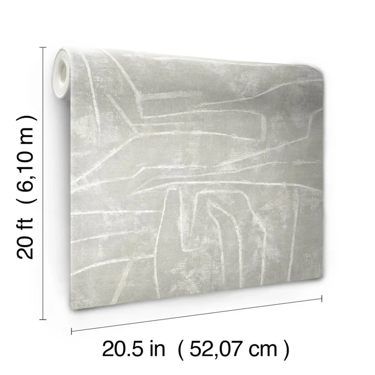 Urban Chalk Peel and Stick Wallpaper - Grey — Ảnh 4