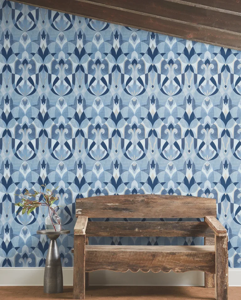 Malta Wallpaper - Blue/Silver — Image 2