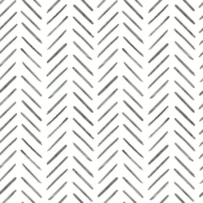 Painted Herringbone Peel and Stick — Black