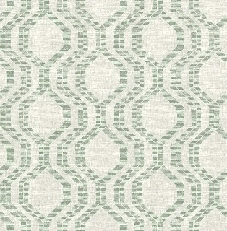Burton Modern Ogee Wallpaper - Green — Ảnh 5