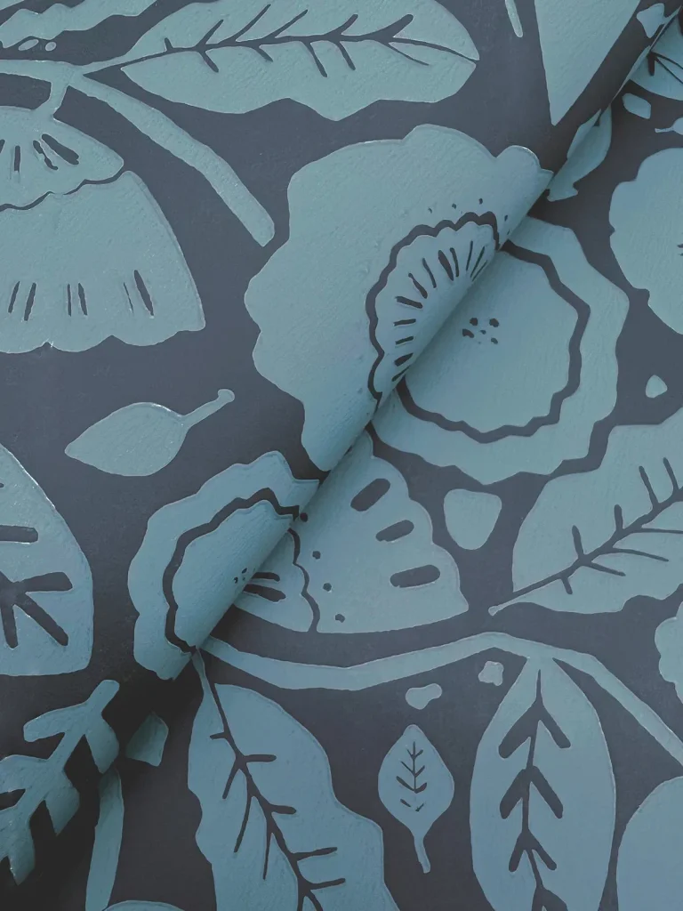 Camille Blossom Wallpaper - Indigo — Ảnh 4