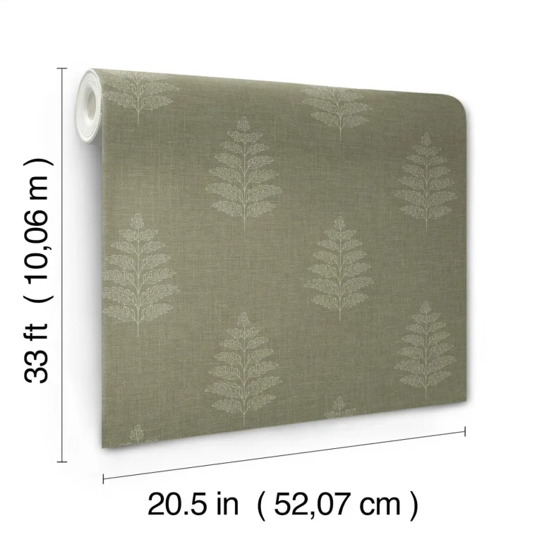 Chesapeake Frond Leaf Wallpaper - Dark Green — Ảnh 2