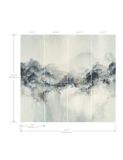 Ronald Redding Mystic Overlook Wall Mural - Blue