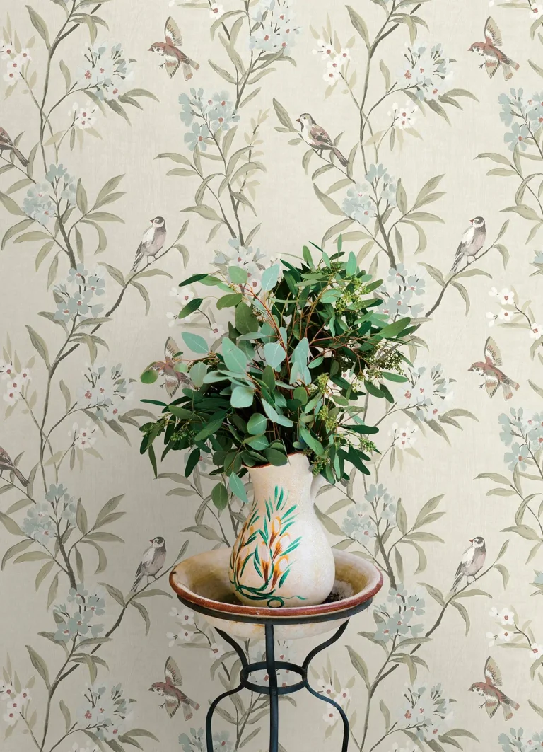 Chesapeake Tea Olive Finch Frolic Wallpaper - Beige — Ảnh 6