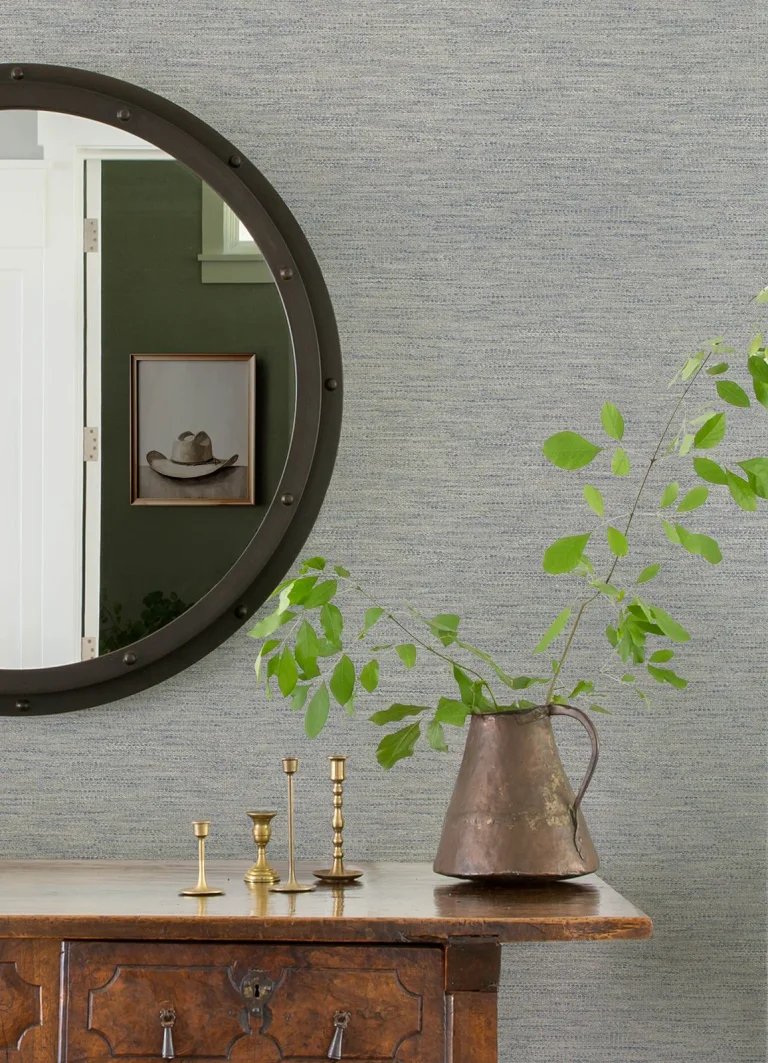 Chesapeake Wool Texture Wallpaper - Light Blue — Ảnh 4