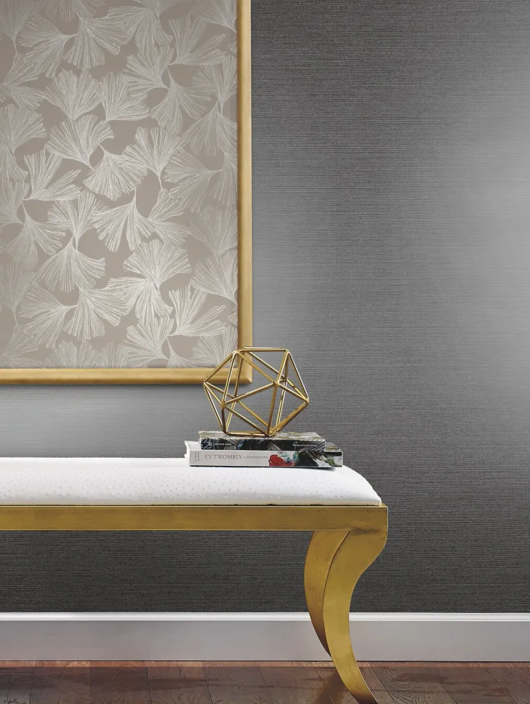 Ginkgo Toss Wallpaper - Warm Silver — Ảnh 2