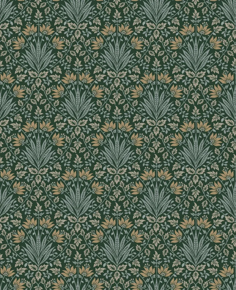 Chris Loves Julia Woodbury Floral Damask Wallpaper - Evergreen — Ảnh 5
