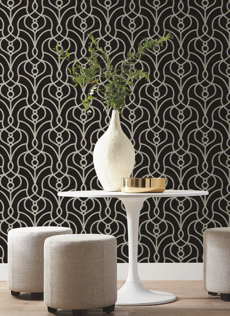 Candice Olson Divine Trellis Wallpaper - Black — Ảnh 6
