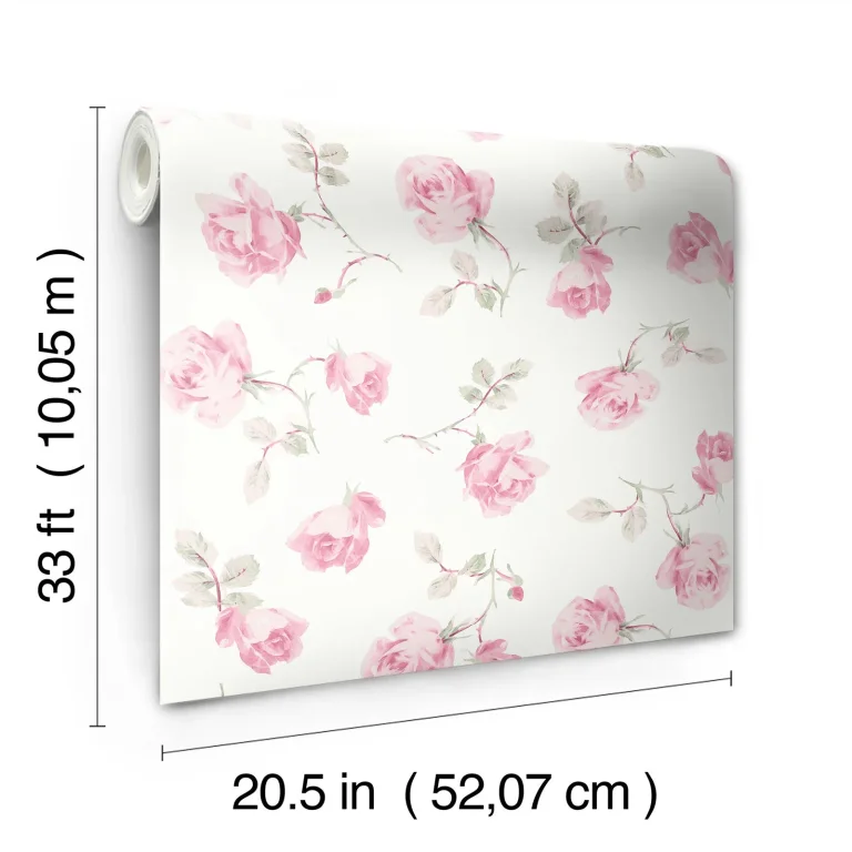 LoveShackFancy Ribbon Rosa Loose Roses Wallpaper - Rose — Ảnh 6