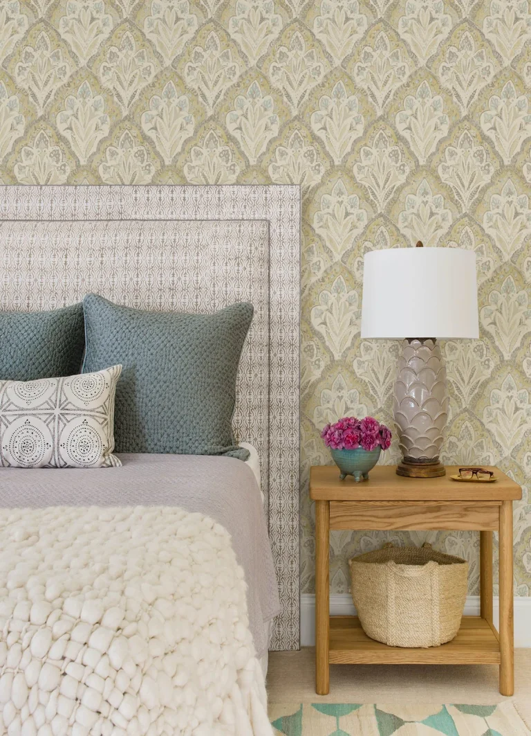 Chesapeake Mimir Quilted Damask Wallpaper - Mustard — Image 5