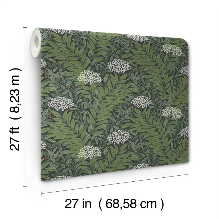 Rifle Paper Co. Highgrove Wallpaper - Black — Ảnh 5