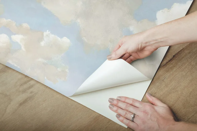 Clouds on Canvas Peel and Stick Wallpaper - Blue — Ảnh 6