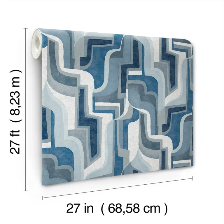 Tulum Surreal Shapes Wallpaper - Blue — Ảnh 6
