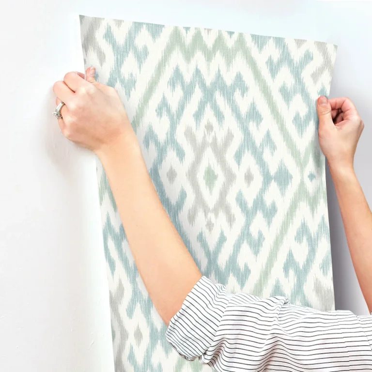 Solola Ikat Wallpaper - Aqua — Ảnh 2