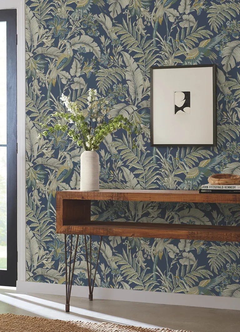 Heronwood Wallpaper - Navy — Ảnh 3