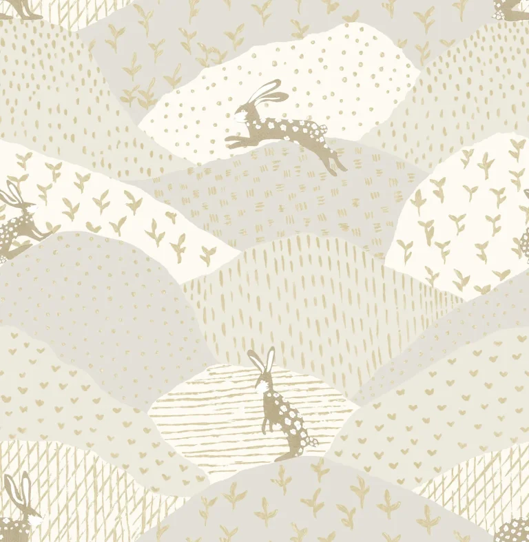 Peter Rabbit Fields Wallpaper - Light Grey — Ảnh 5