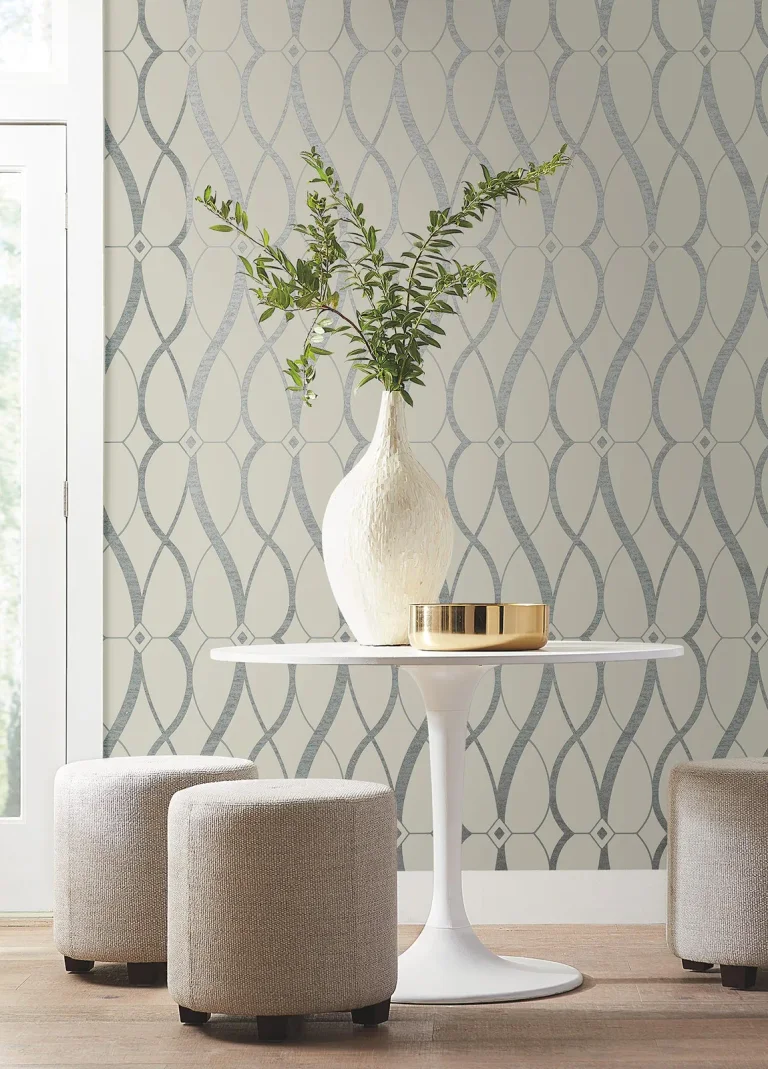 Graceful Geo Wallpaper - Beige/Silver — Ảnh 3
