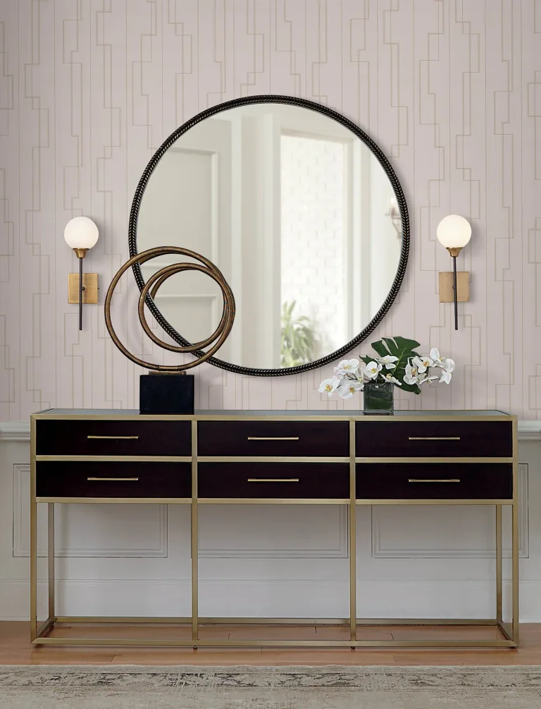 Anson Deco Detailing Wallpaper - Blush — Ảnh 2