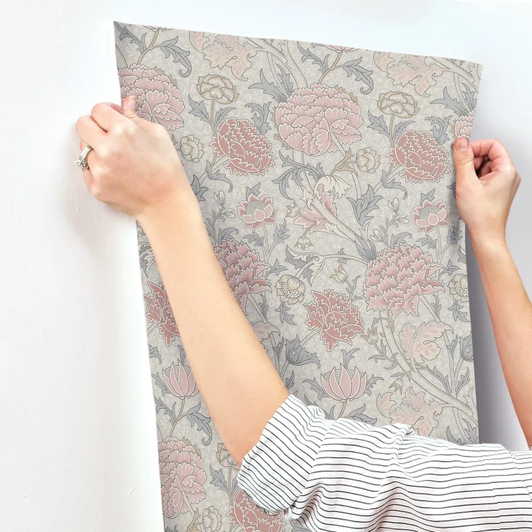Cray Floral Trail Wallpaper - Pink — Ảnh 4
