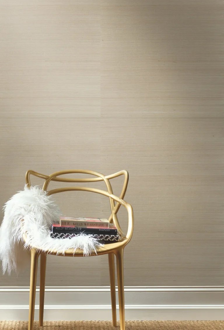 Sisal Grasscloth Wallpaper - Taupe/Silver — Ảnh 2