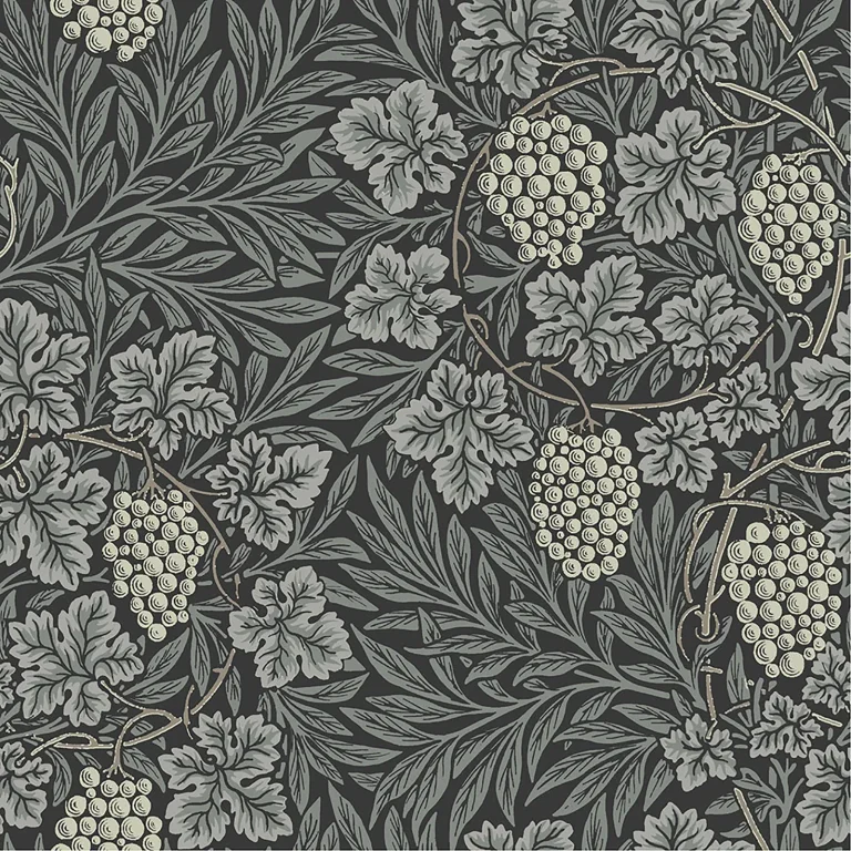 Vine Woodland Fruits Wallpaper - Denim — Ảnh 2