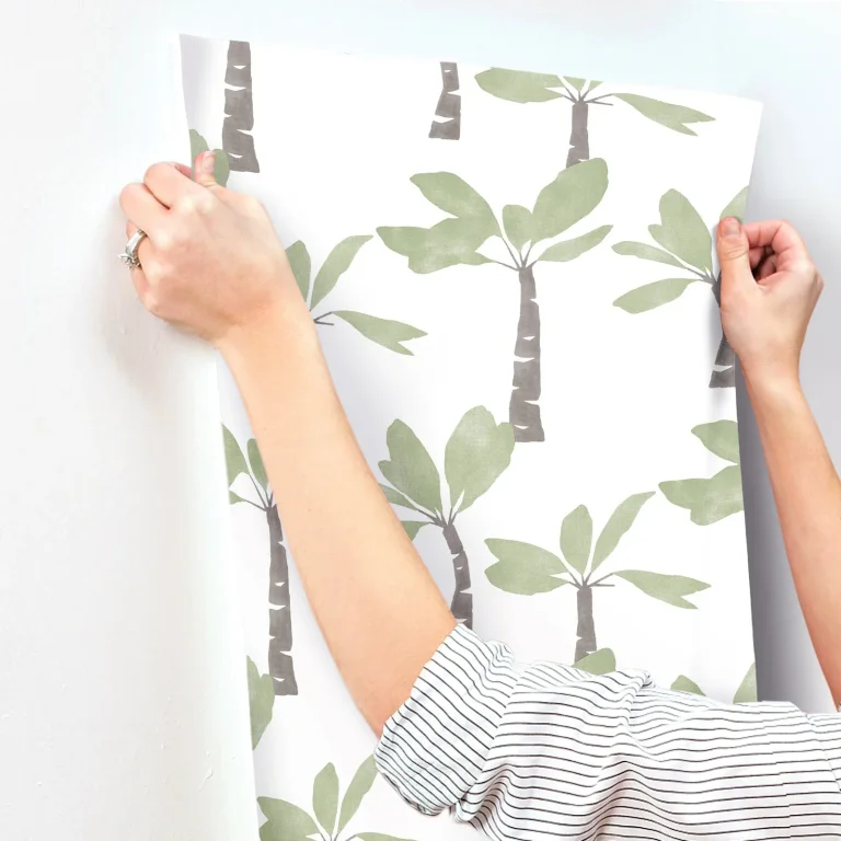 Painted Oasis Wallpaper - Leaf Green — Ảnh 7