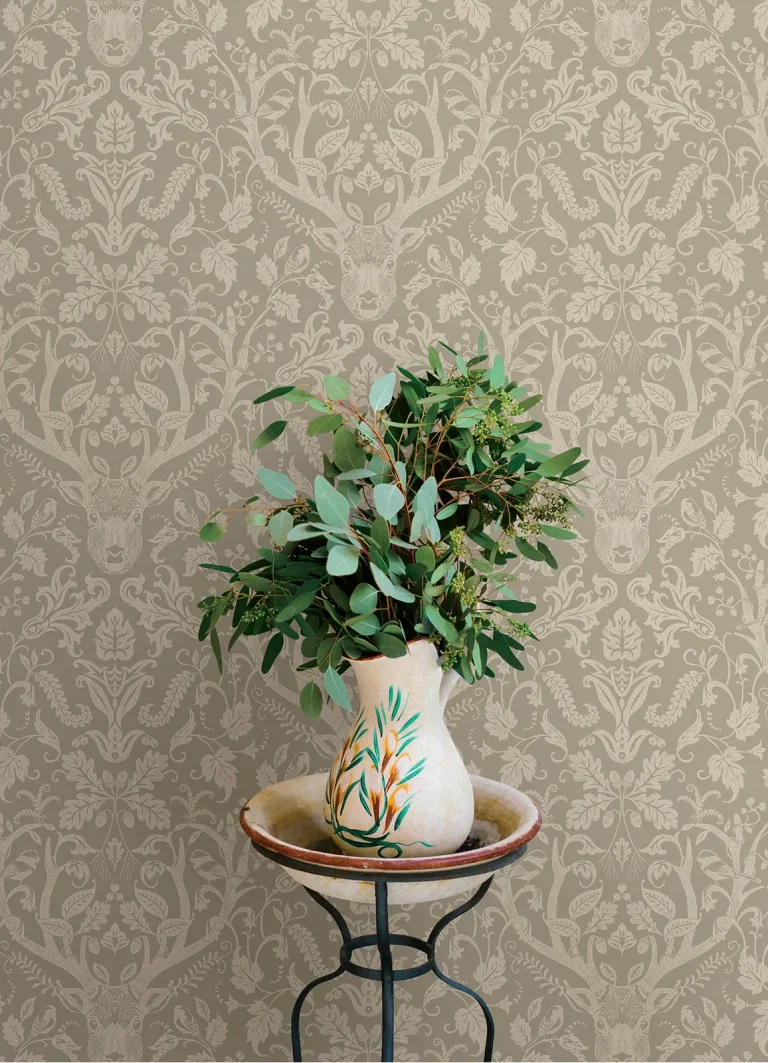 Chesapeake Kiwassa Antler Damask Wallpaper - Sage — Ảnh 3