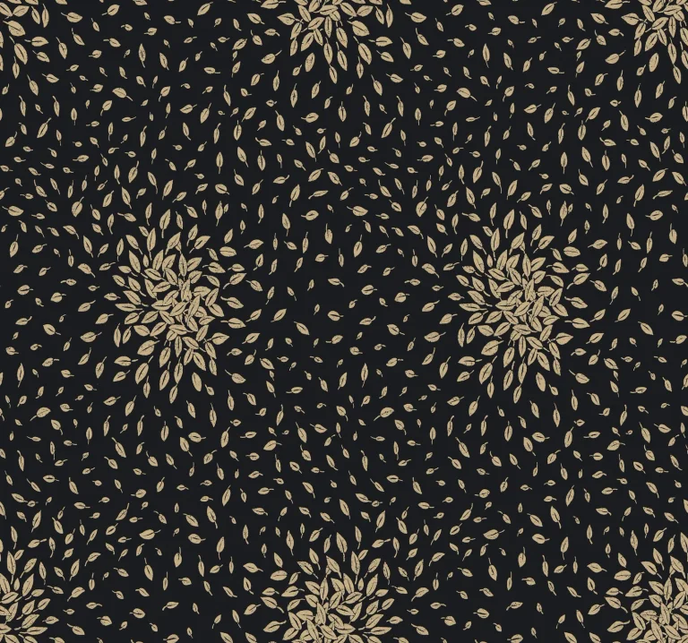 Petite Leaves Wallpaper - Black/Gold — Ảnh 5