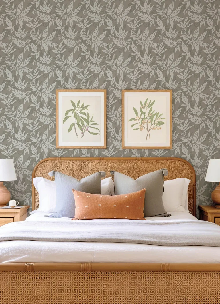 Anita Woodland Floral Wallpaper - Pewter — Ảnh 5