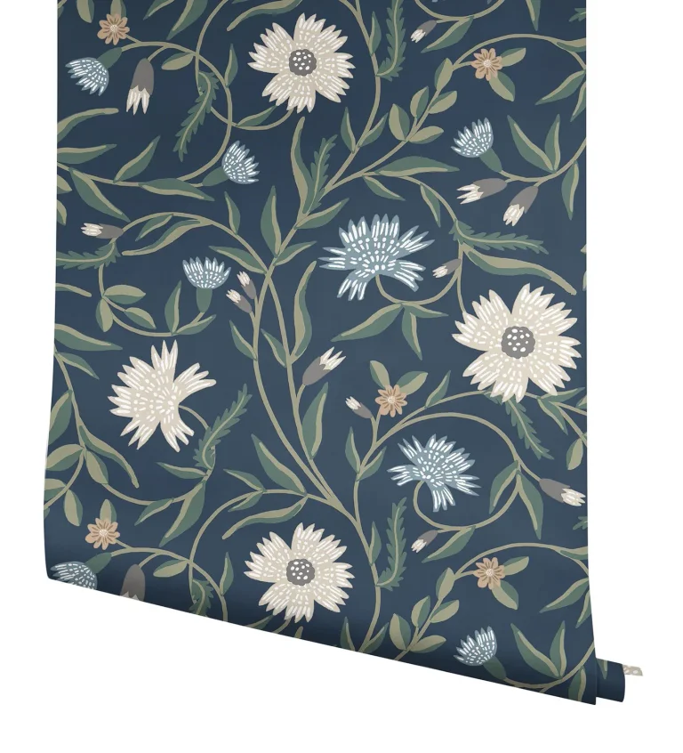 Rifle Paper Co. Aster Wallpaper - Navy — Ảnh 6