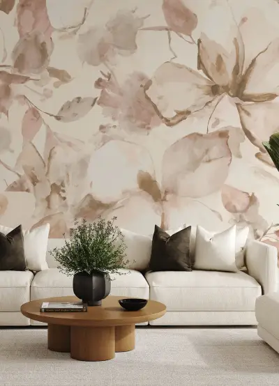 Florian Wall Mural - Cream