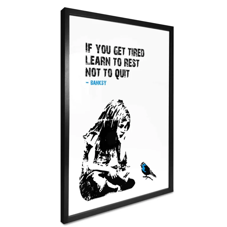 Banksy - "If You Get Tired" Poster - 80 x 60cm — Ảnh 4