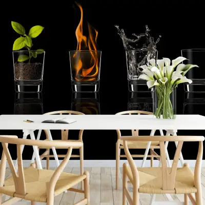 Earth Fire Water Air - Wall Mural 5099 - 8 Panel - 384cm x 260cm