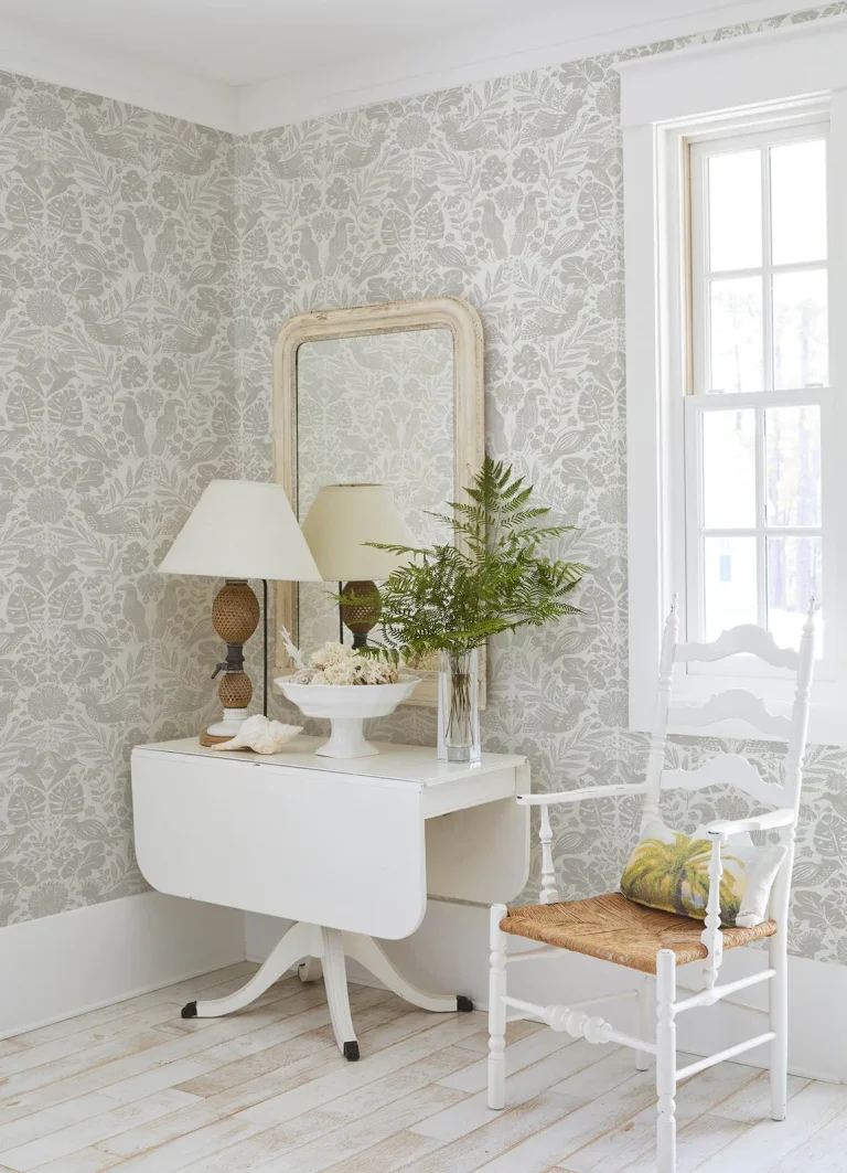 Nestle Bird Block Print Wallpaper - Dove — Ảnh 5