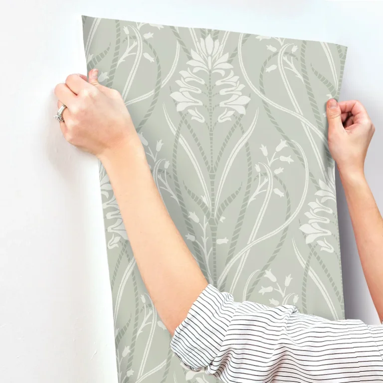 Rosalind Iris Damask Wallpaper - Sage — Ảnh 3