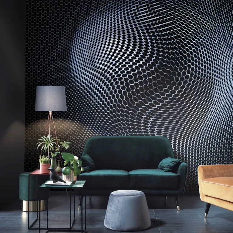 Elle Decoration 2 - 2238-20 Lattice - Blue & Black — Ảnh 2