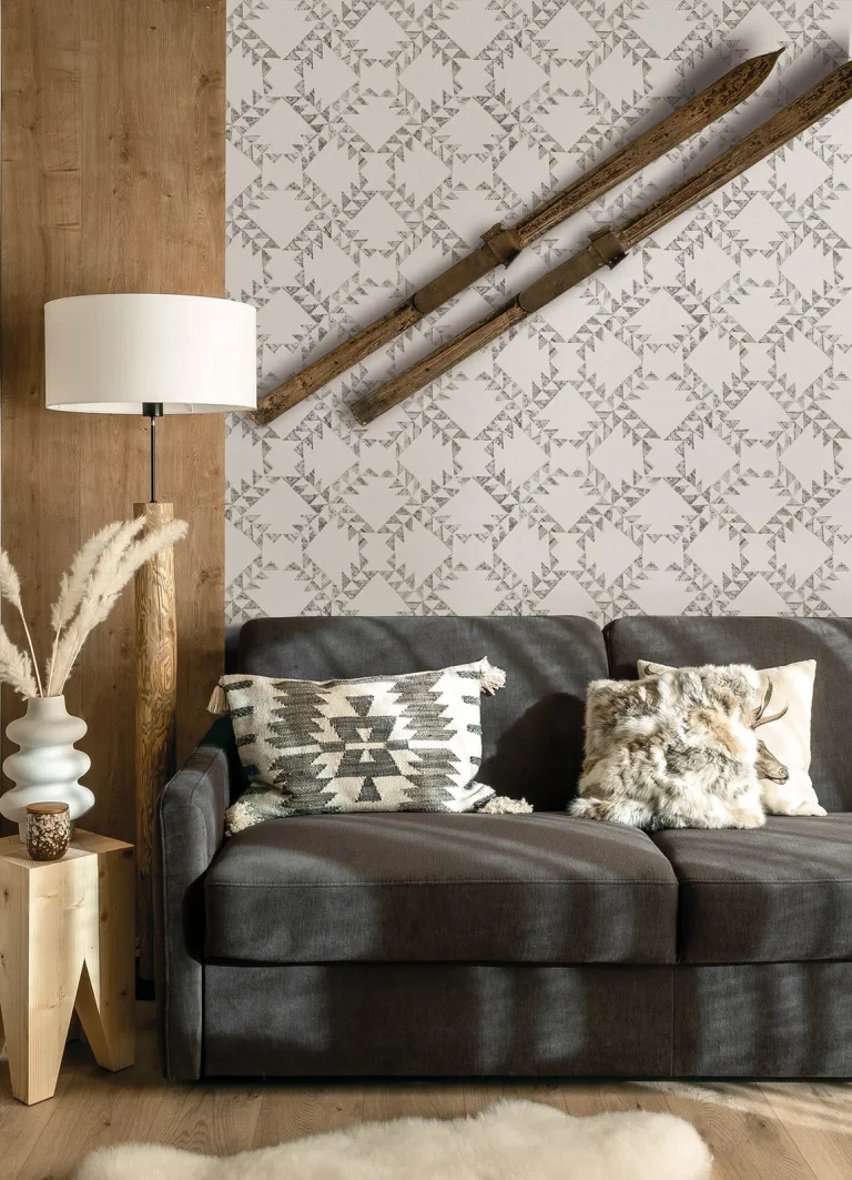 Chesapeake Scrap Quilt Wallpaper - Grey — Ảnh 7
