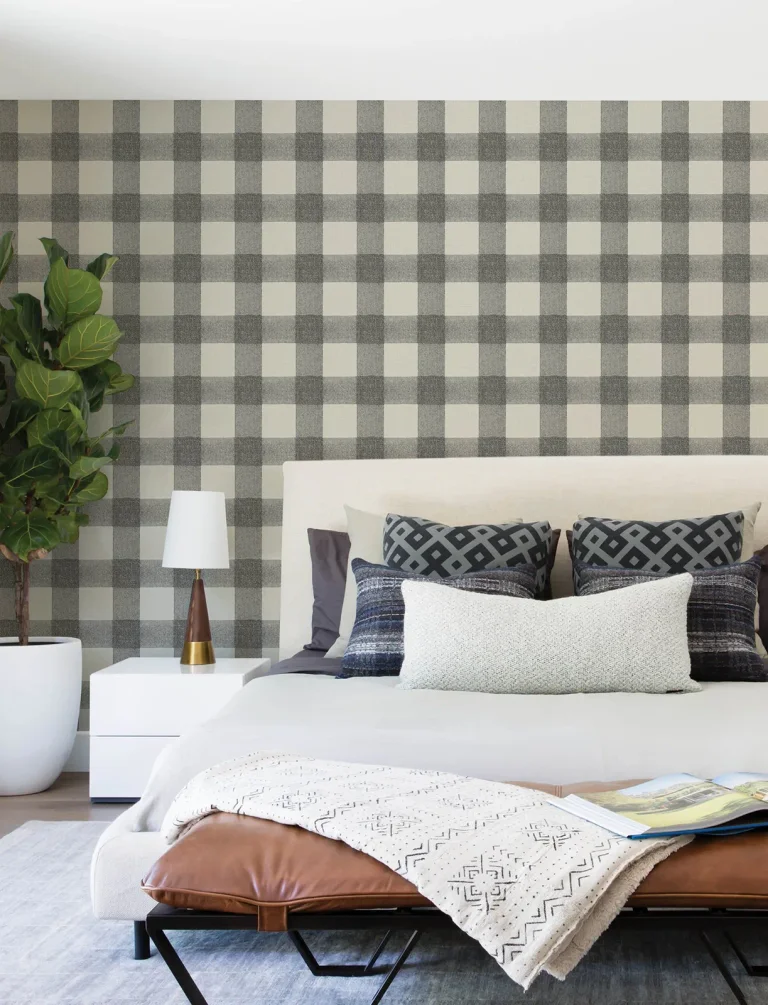 Chesapeake Thorpe Plaid Wallpaper - Charcoal — Image 6