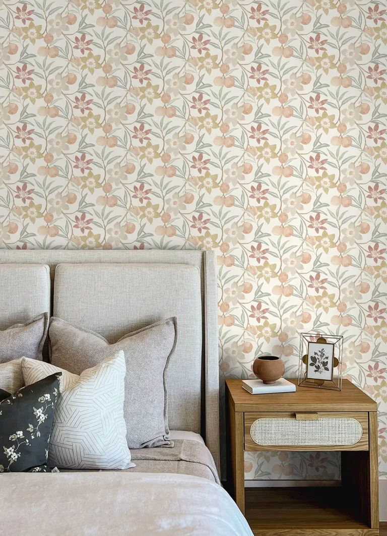 Chesapeake Passiflora Fruit and Floral Wallpaper - Peach — Ảnh 2