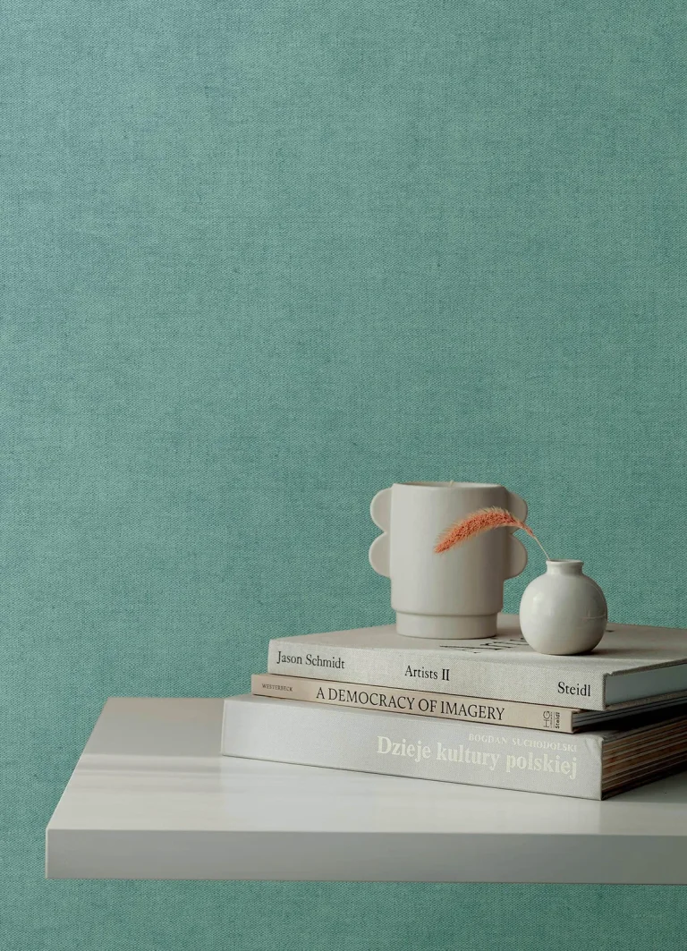Nuovo Faux Linen Wallpaper - Light Blue — Ảnh 3