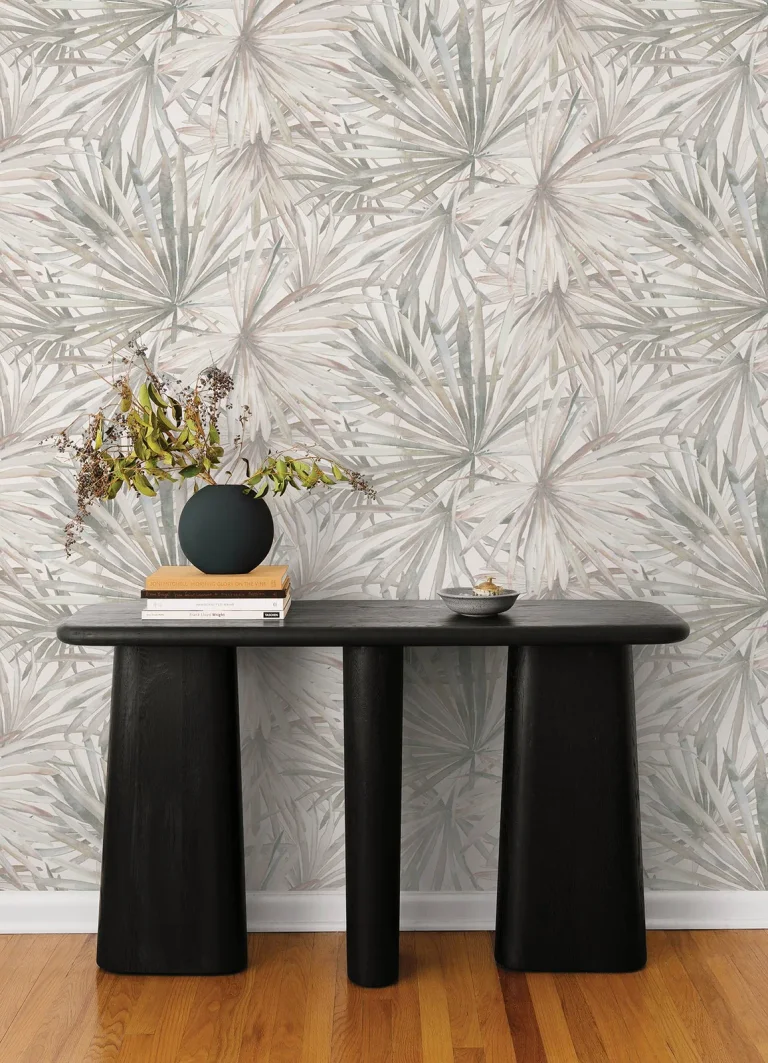 Corifa Palm Leaf Wallpaper - Cream — Image 3