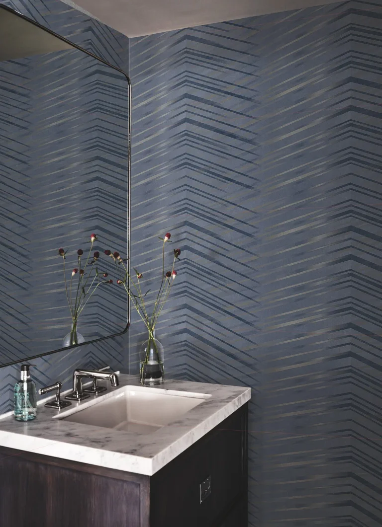 Candice Olson Glistening Chevron Wallpaper - Navy — Ảnh 3