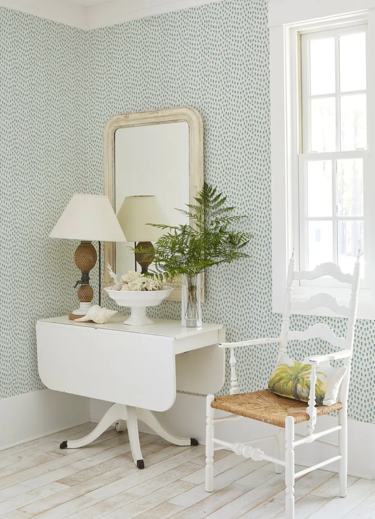 Chesapeake Sand Drips Painted Dots Wallpaper - Aqua — Ảnh 5
