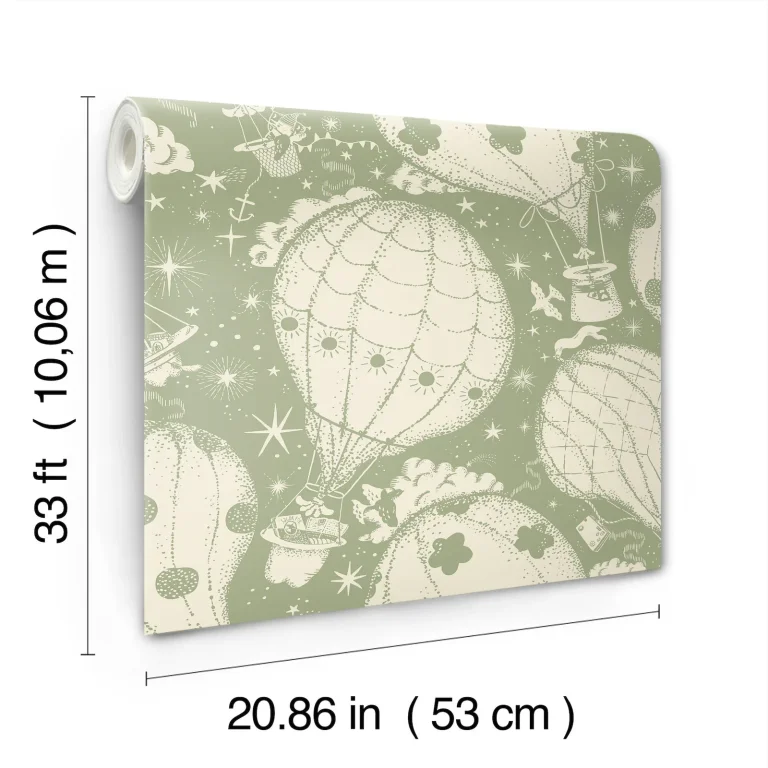 Ballongerna Wallpaper - Green — Image 4