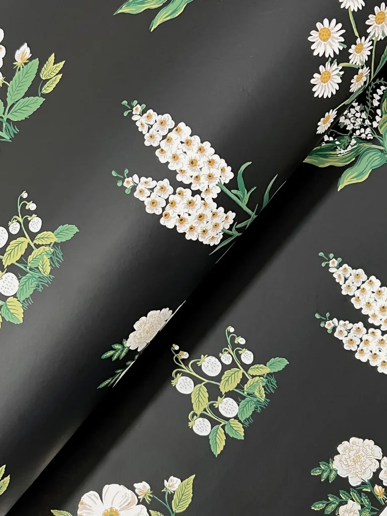 Rifle Paper Co. Botanical Wallpaper - Black — Ảnh 4