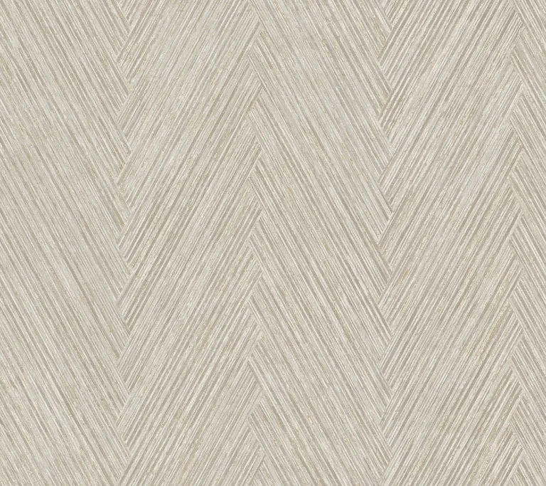Thatched Chevron Wallpaper - Linen — Ảnh 4